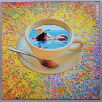Nik Tod, The Woman In Your Coffee, mixed media with acrylic paints, 2017, 80cm x 80cm, unframed,