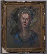 Portrait of a woman, early 20th century oil on canvas, unsigned, 61cm x 51cm, framed Good condition,
