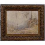 Impressionist woodland scene, mid-20th century oil on board, unsigned, 28cm x 39cm, framed Board