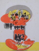 Graham Sutherland, balanced forms, original lithograph published by XX Siecle Paris, 30cm x 23cm,