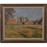 Sir Richard Rees (1900 - 1970), Saltcoats Castle, Gullane, East Lothian, oil on canvas, 41cm x 51cm,