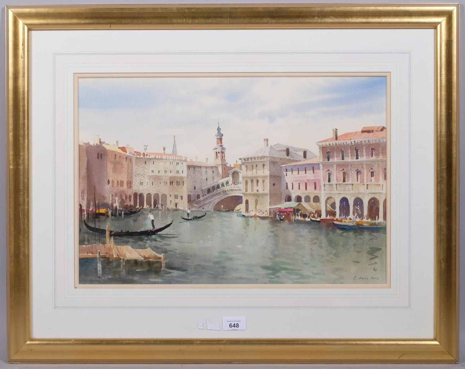 John Barrie Haste (1931 - 2011), Venice, watercolour, signed, 34cm x 51cm, framed Good condition - Image 2 of 4