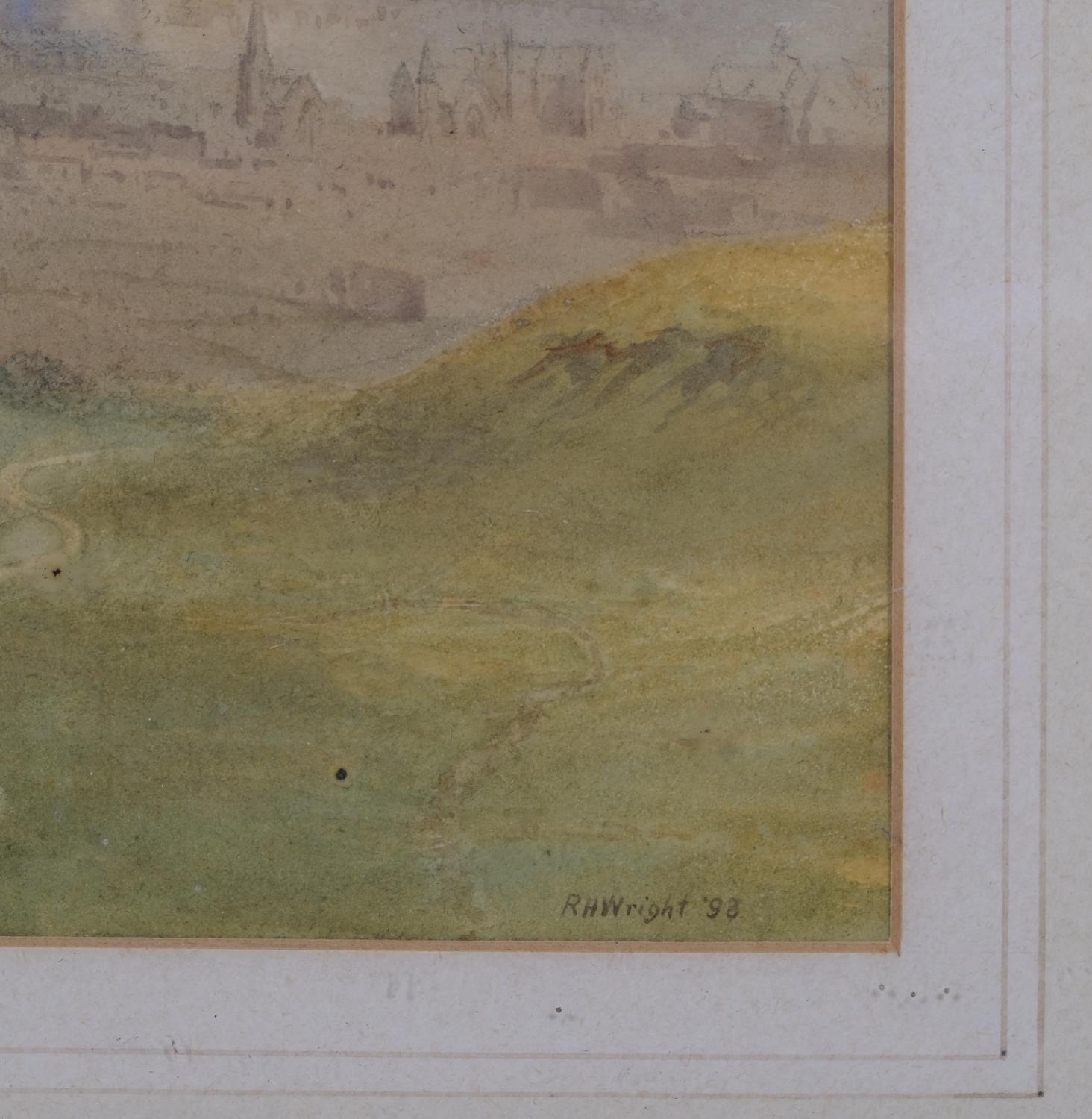 Richard Henry Wright (1857 - 1930), extensive view of Edinburgh, watercolour, signed and dated ' - Image 3 of 4