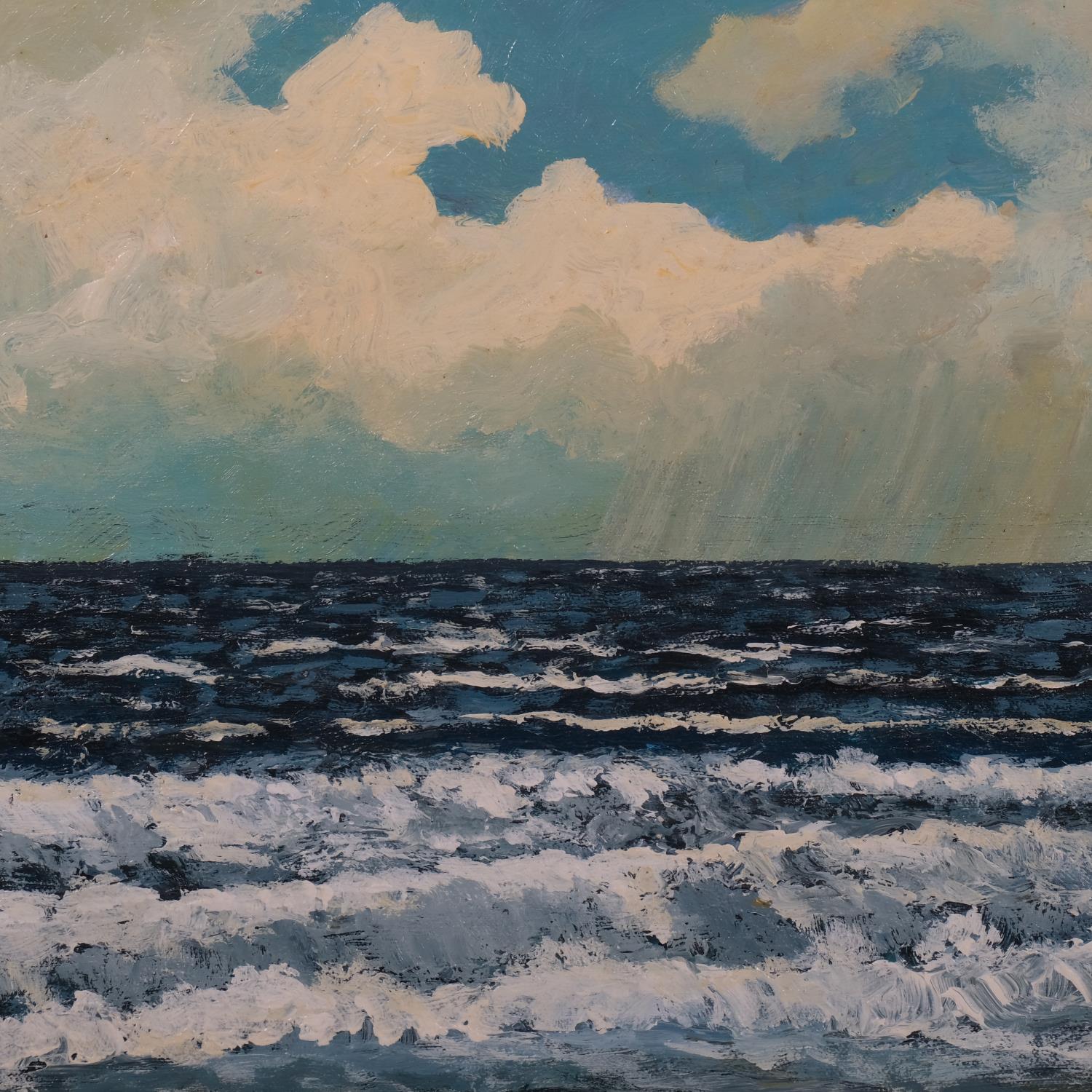 Michael Quirk, Porthminster seascape, oil on canvas, signed verso, 30cm x 41cm, framed Good - Image 2 of 4