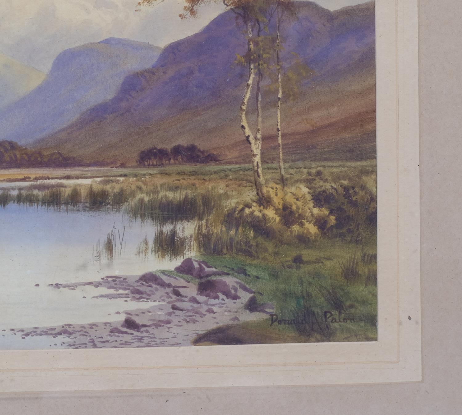 Donald Paton (Edward H Thompson), the marshy moorland, Ross Shire, watercolour, signed, 24cm x 34cm, - Image 3 of 4