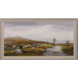 Robert Egginton (Irish, born 1843), riverside landscape, oil on canvas board, signed, 36cm x 74cm,