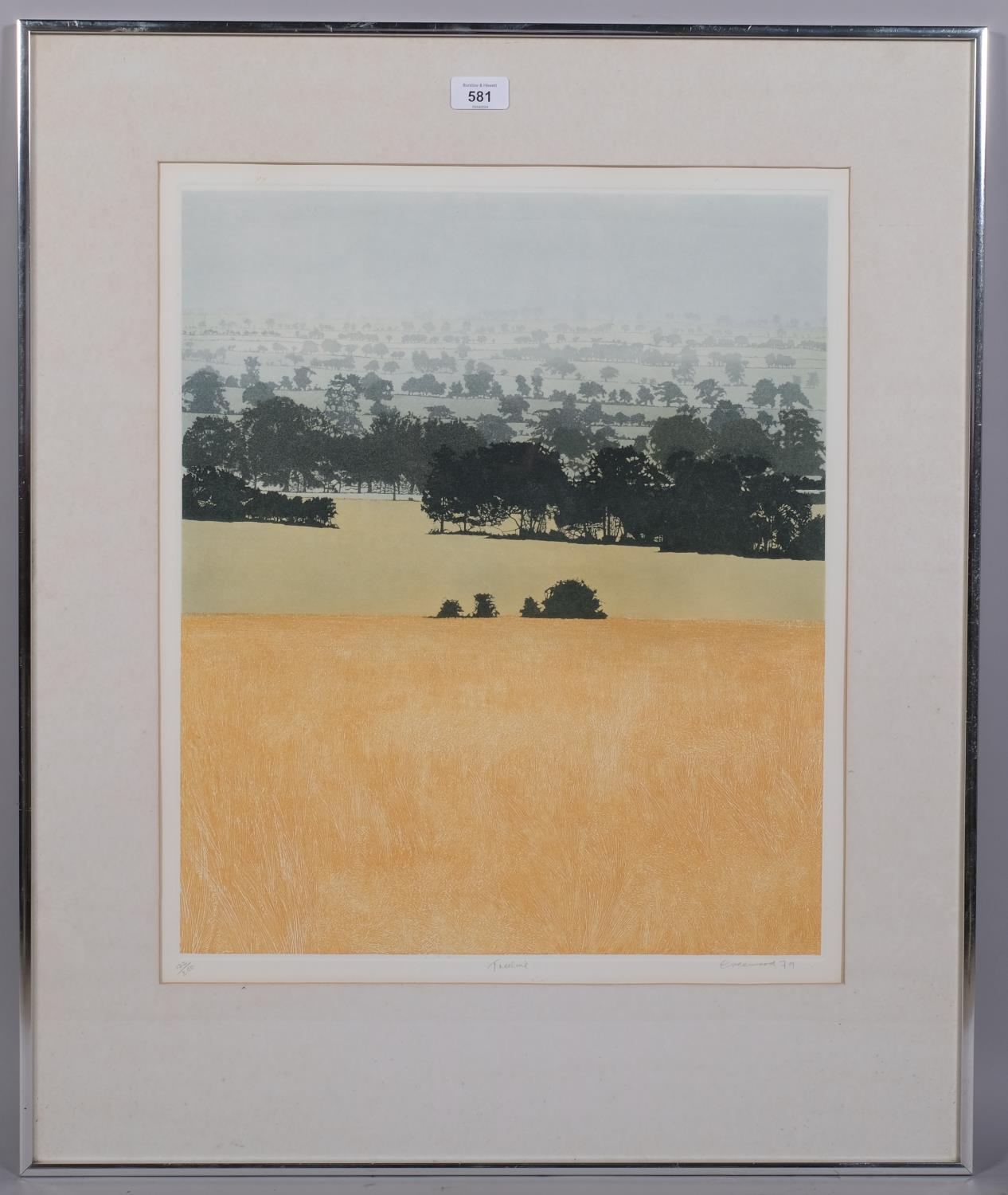 Phil Greenwood (born 1943), treeline, etching/aquatint, signed in pencil, plate 51cm x 42cm, - Image 2 of 4