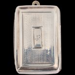 A George IV silver vinaigrette, Francis Clark, Birmingham 1830, rectangular cushion form, with