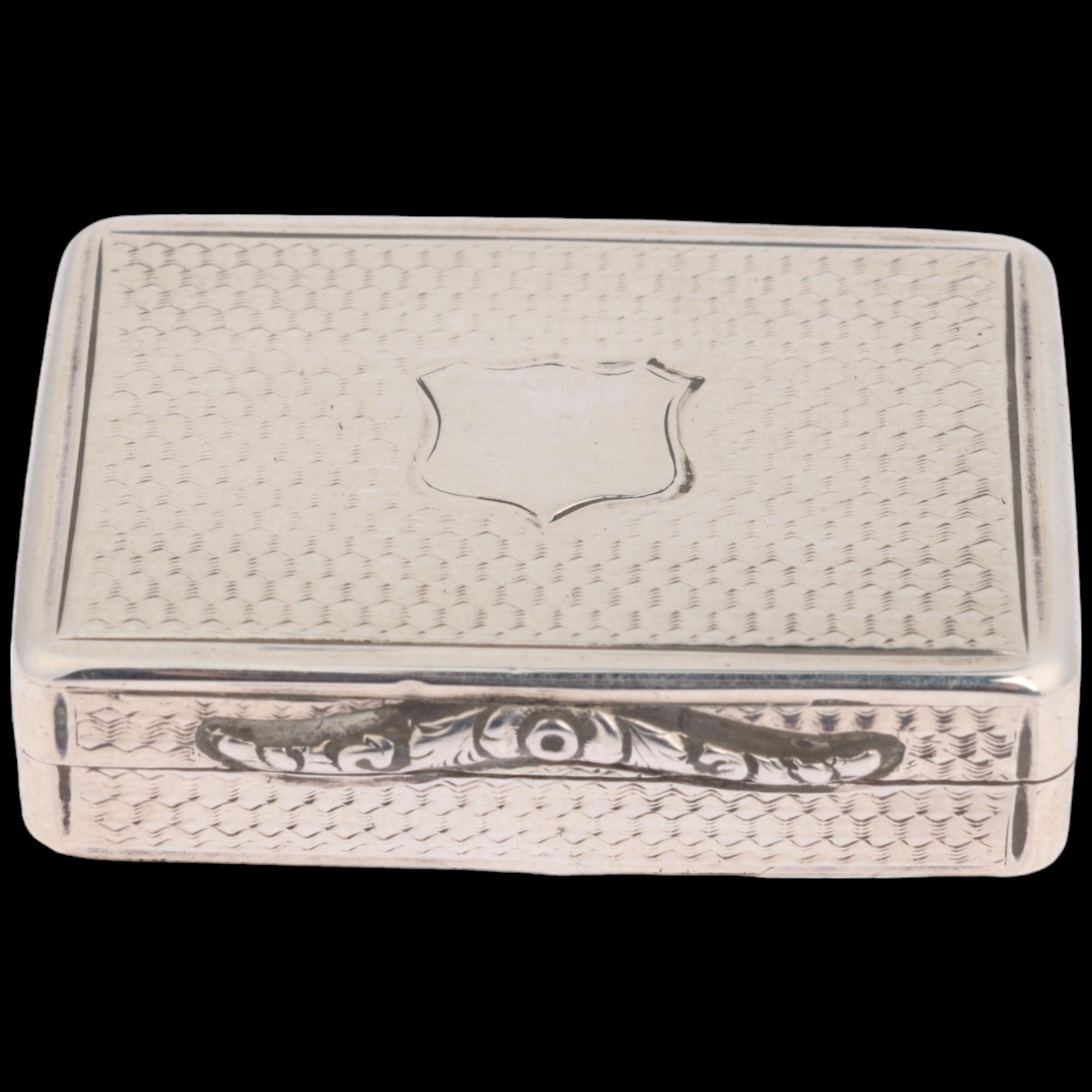 A William IV silver vinaigrette, Nathaniel Mills, no date letter, rectangular form, with allover