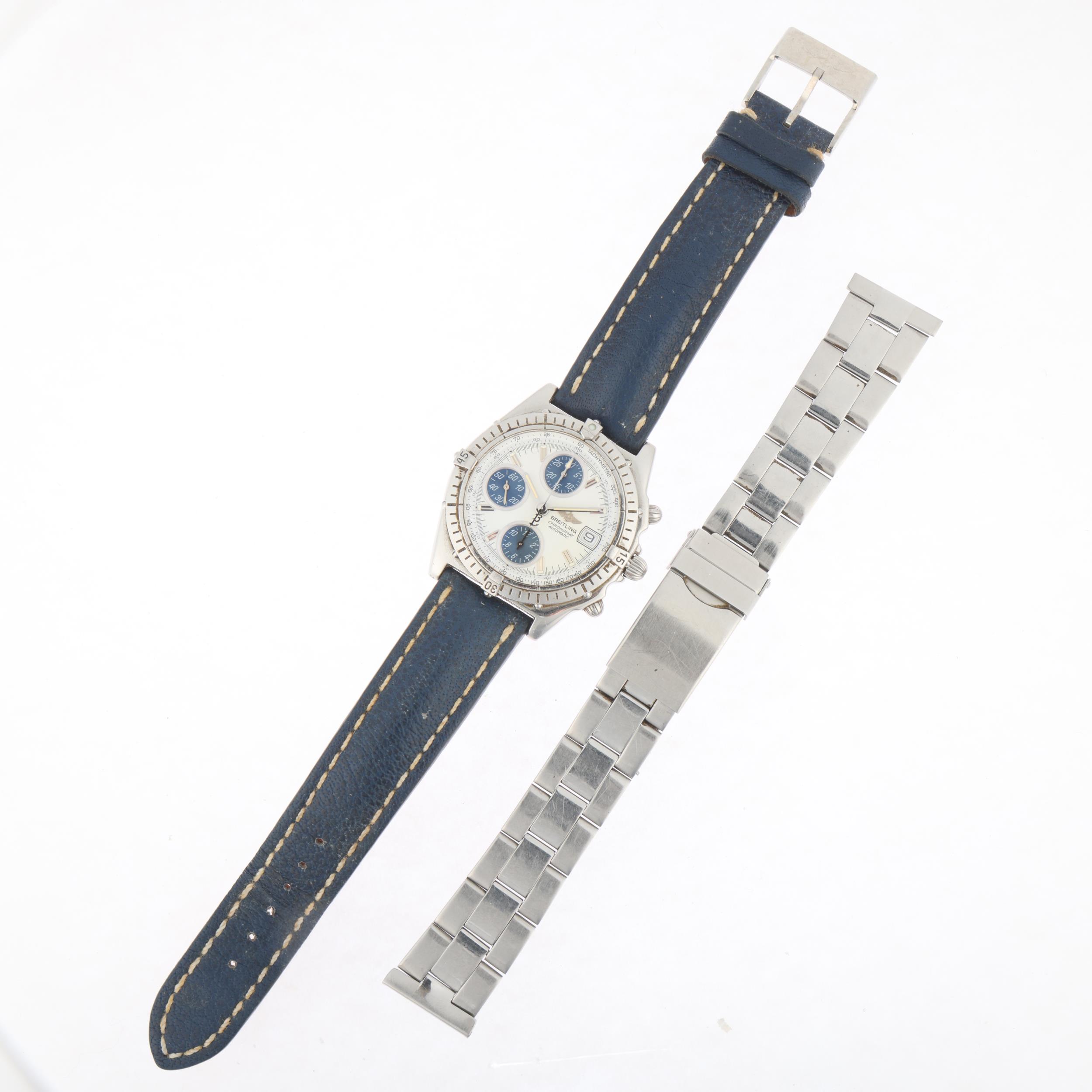 BREITLING - a stainless steel Chronomat automatic chronograph calendar bracelet watch, ref. A13050. - Bild 2 aus 5