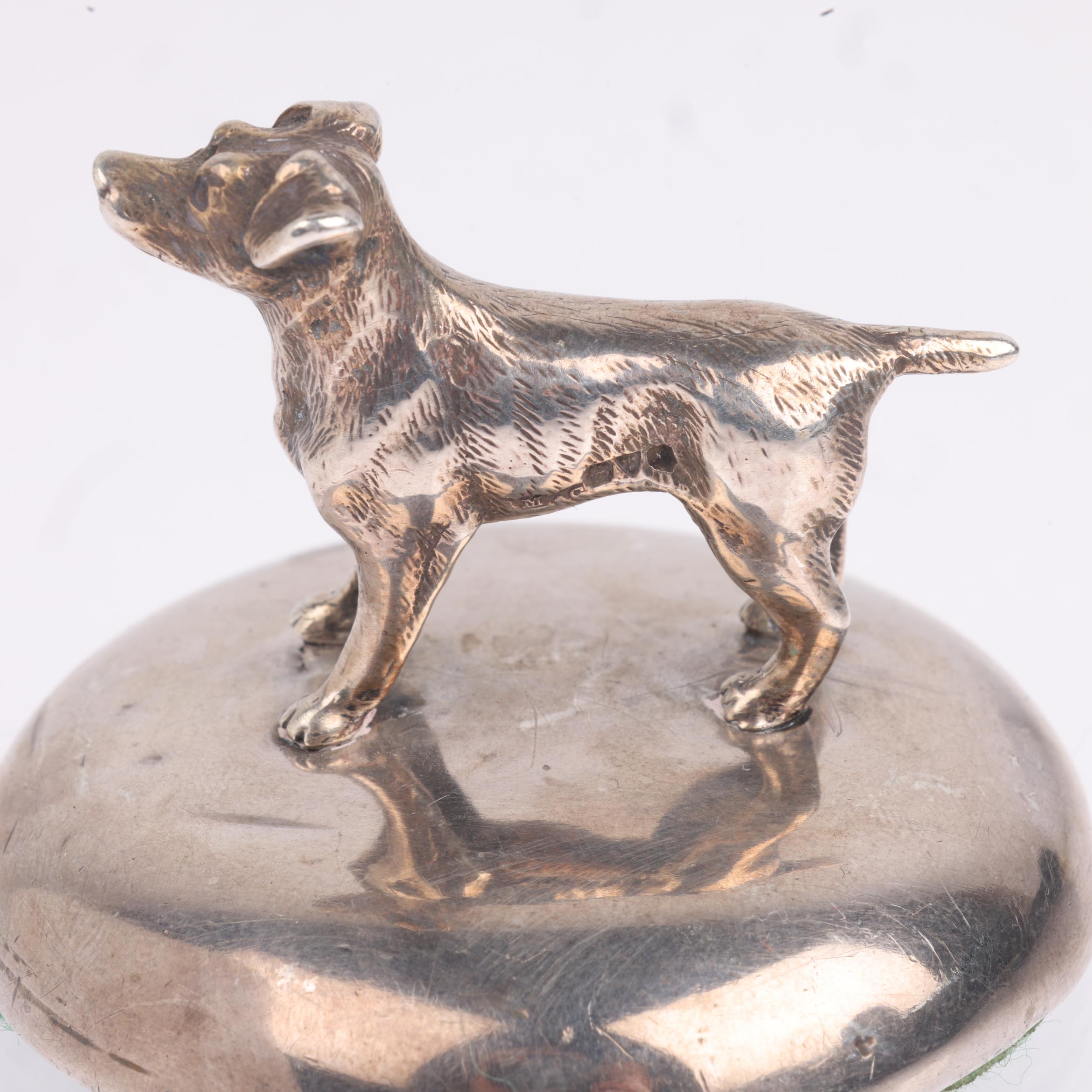 ASPREY - a George V novelty silver dog paperweight, Maple & Co, London 1931, loaded base, 6cm, 9.5oz - Image 3 of 3