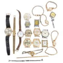 A quantity of various wristwatches, including Smiths Deluxe, Caravelle, First World War Period