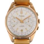 RONE - a Vintage gold plated stainless steel mechanical chronograph wristwatch, circa 1950s,
