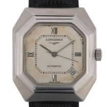 LONGINES - a Vintage stainless steel automatic calendar wristwatch, ref. 4817-4 633, circa 1960s,