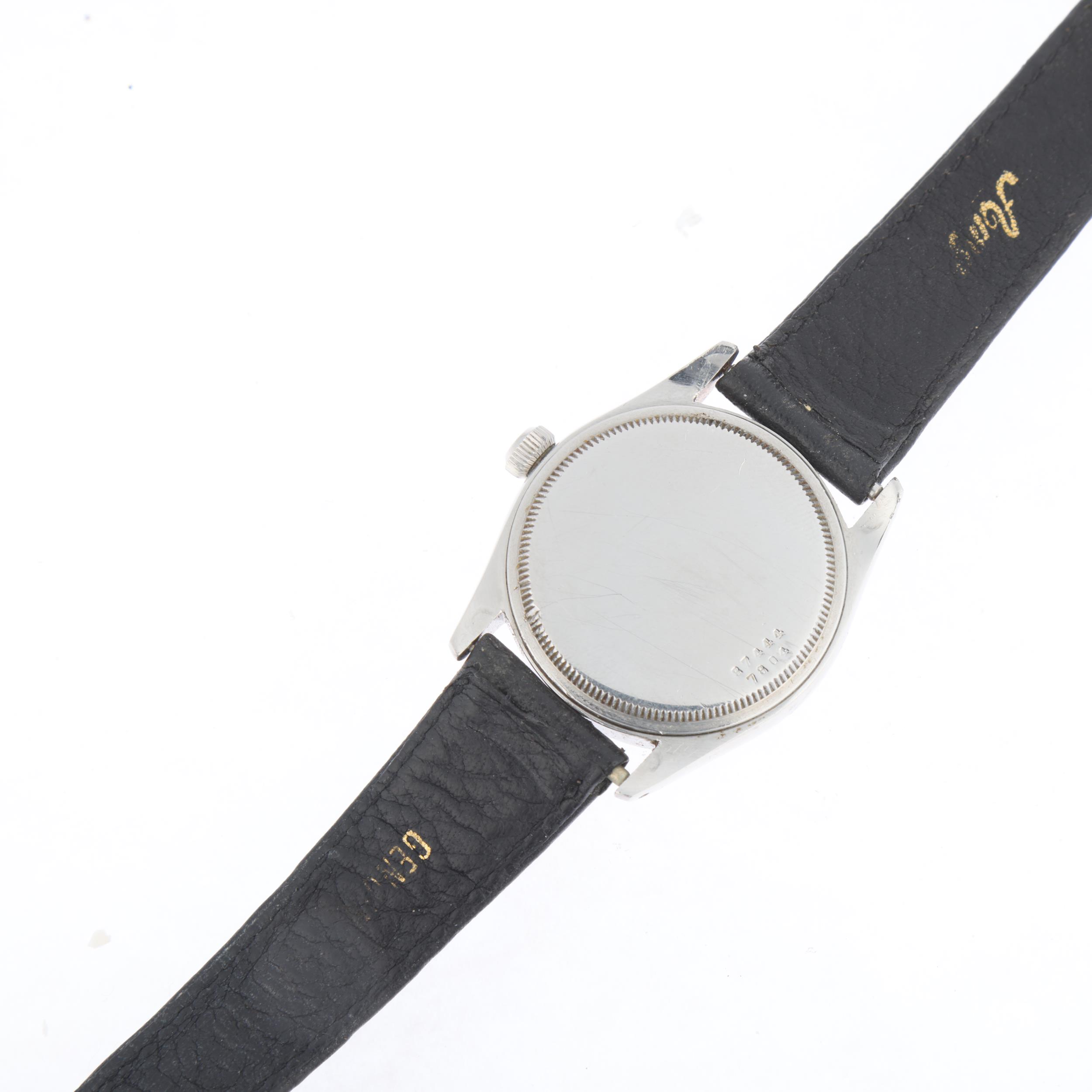 TUDOR - a Vintage stainless steel Oyster mechanical wristwatch, ref. 7804, circa 1950s, silvered - Image 4 of 5