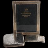 Various silver, including cigarette case, photo frame, etc Lot sold as seen unless specific item(