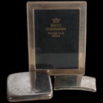 Various silver, including cigarette case, photo frame, etc Lot sold as seen unless specific item(