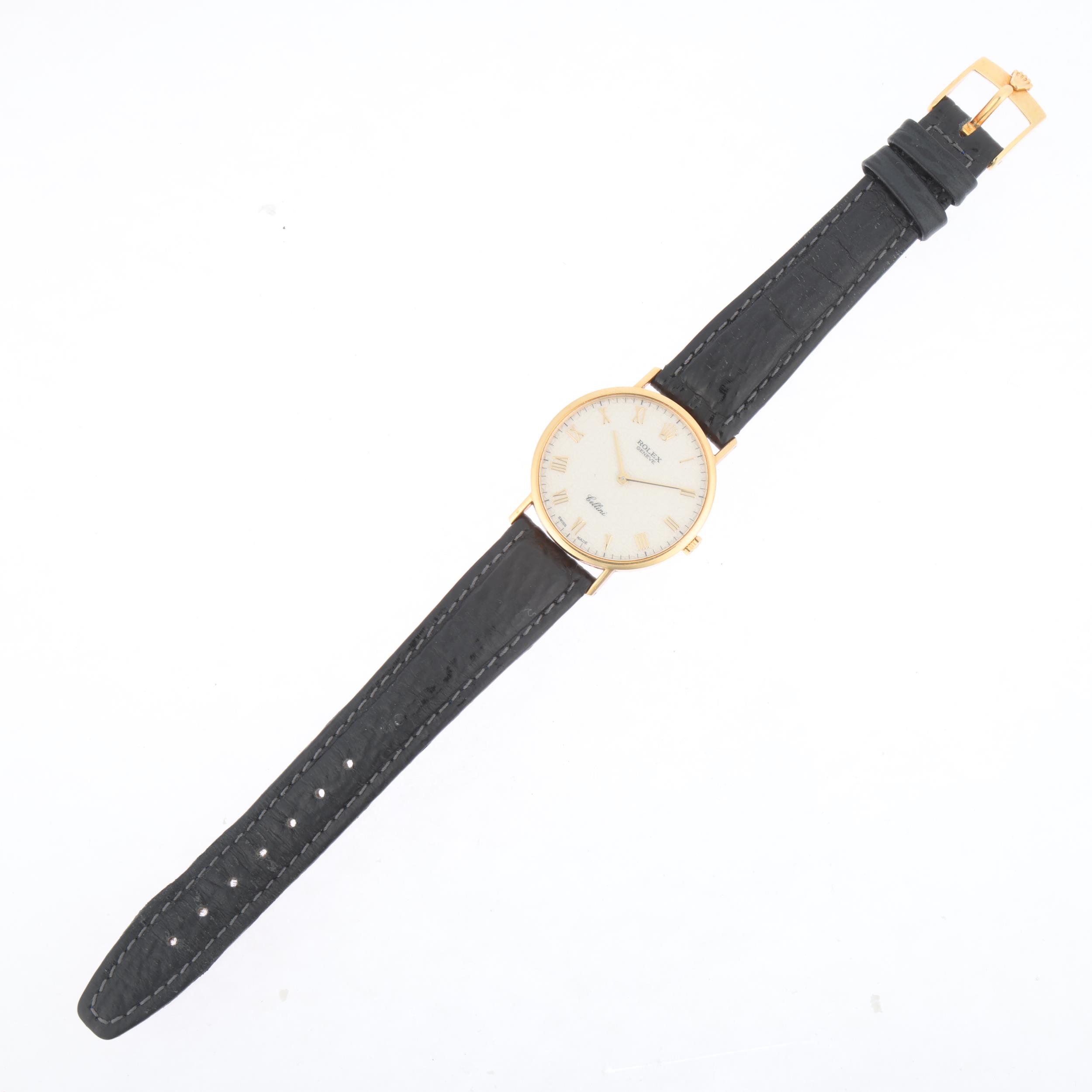ROLEX - an 18ct gold Cellini mechanical wristwatch, ref. 5112, circa 1988, ivory Jubilee anniversary - Bild 2 aus 5
