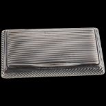 A 19th century Dutch silver snuffbox, Barend Enzering, Amsterdam circa 1820, rectangular form,