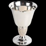 An Elizabeth II silver goblet, Wakeley & Wheeler, London 1963, 13.5cm, 6.9oz No damage or repair,