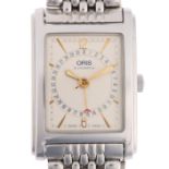 ORIS - a stainless steel Pointer Date Rectangular automatic calendar bracelet watch, ref. B7460,