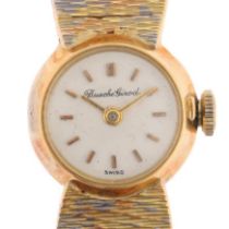 BUECHE GIROD - a lady's Vintage 18ct three-colour gold mechanical cocktail wristwatch, circa