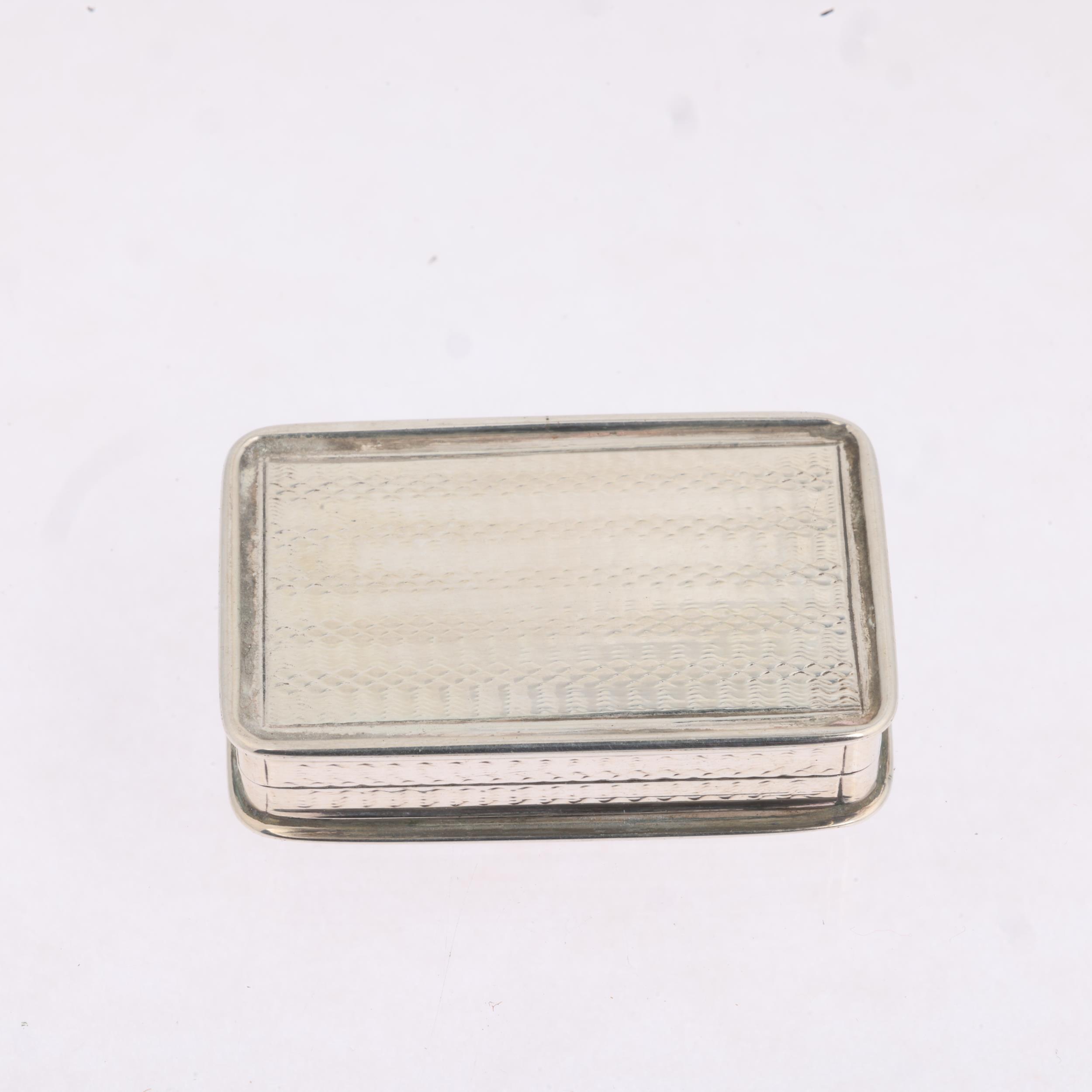 A William IV silver vinaigrette, Nathaniel Mills, Birmingham 1836, rectangular form, with allover - Image 2 of 3