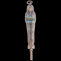 An Egyptian novelty silver and enamel Pharaoh propelling pencil, 5.5cm Tip of pencil does not