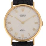 ROLEX - an 18ct gold Cellini mechanical wristwatch, ref. 5112, circa 1988, ivory Jubilee anniversary