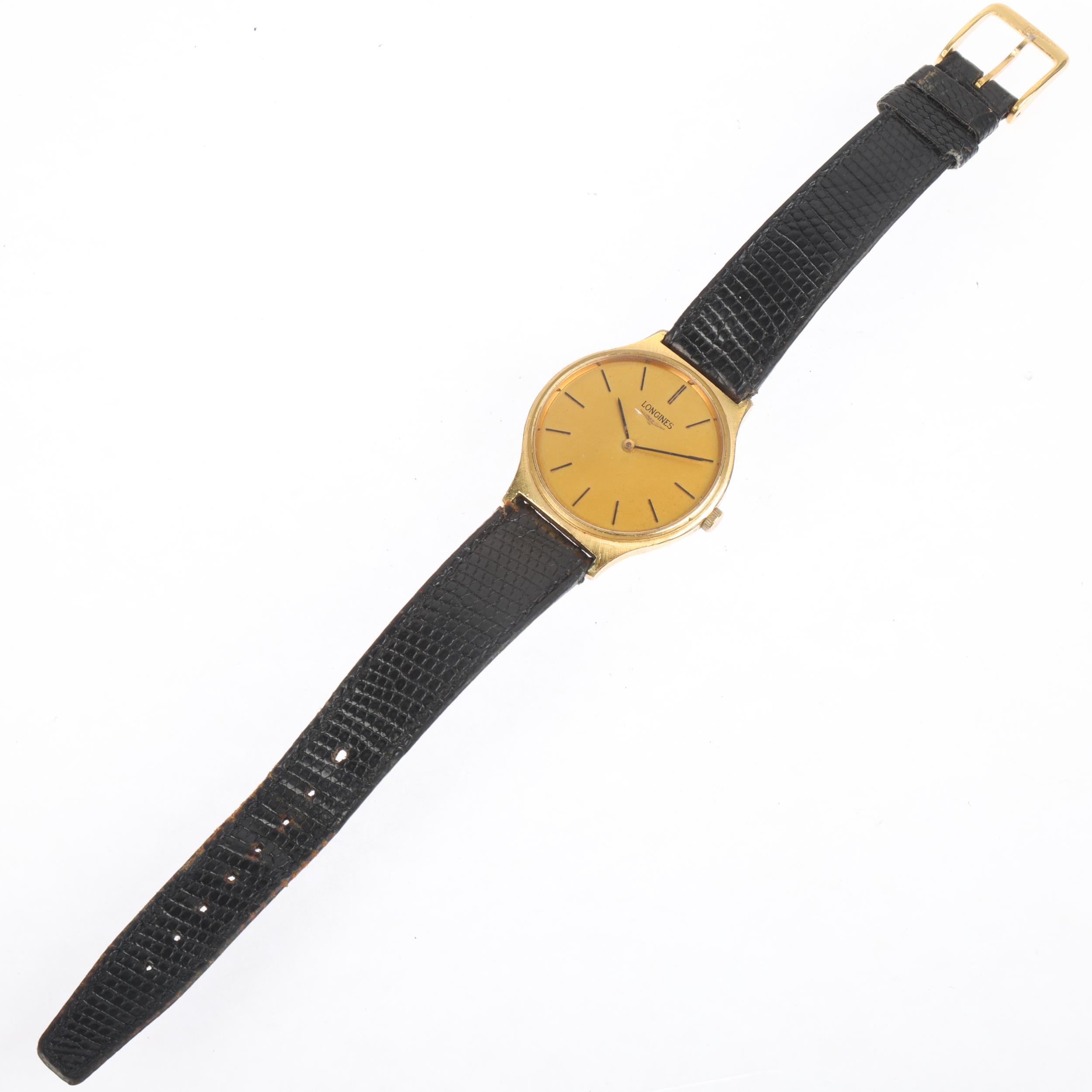 LONGINES - a gold plated stainless steel mechanical wristwatch, ref. 4427 847, circa 1970s, - Image 2 of 5