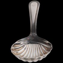 A George III silver Thread pattern tea caddy spoon, George Smith & William Fearn, London 1795,