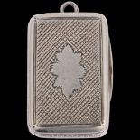 A George III silver vinaigrette, indistinct maker, London 1809, rectangular form, with allover