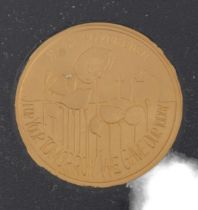 An Elizabeth II 2018 Alderney Centenary of End of World War I gold matt proof half sovereign coin,