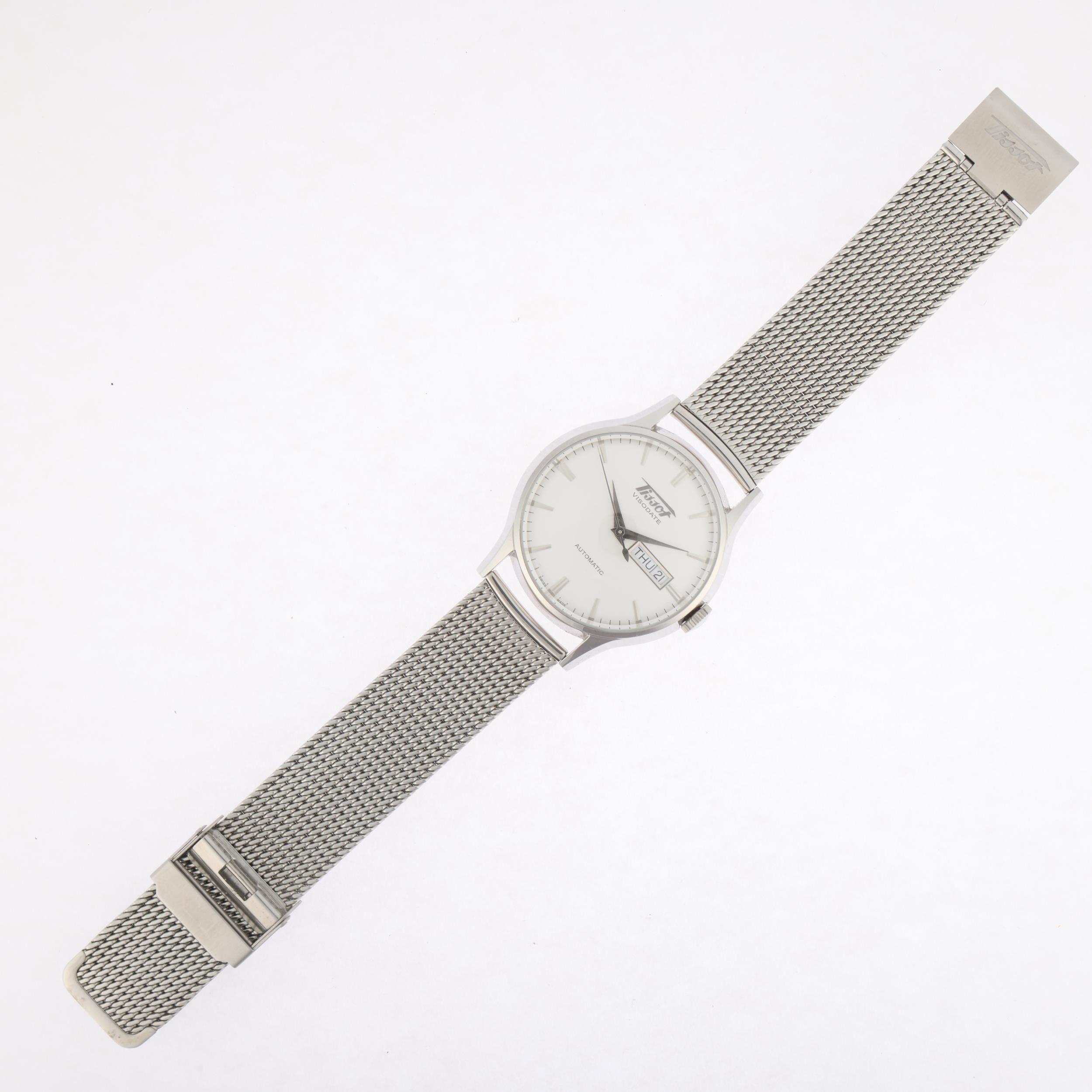 TISSOT - a stainless steel Heritage Visodate automatic day/date bracelet watch, ref. T019.430, circa - Bild 2 aus 5