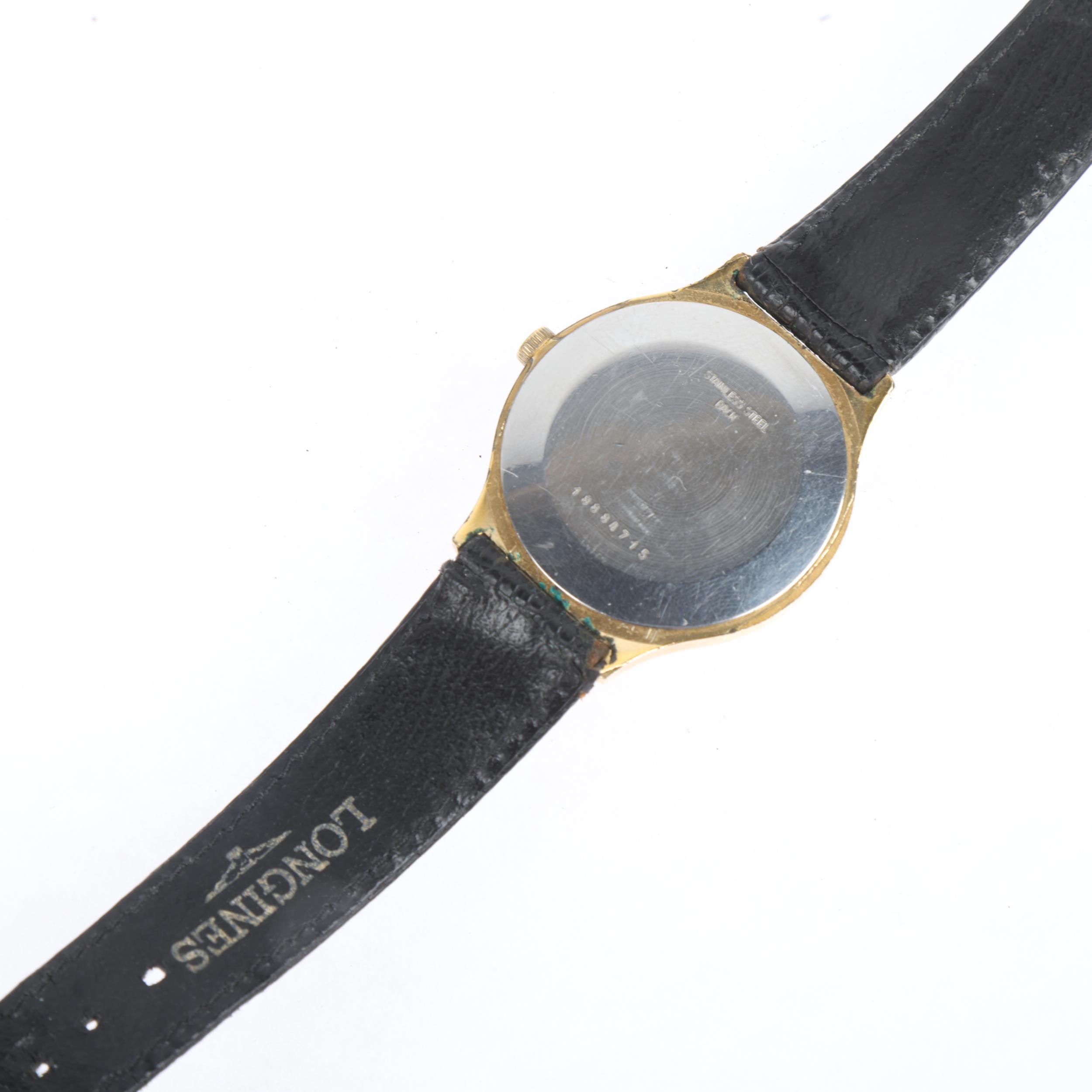 LONGINES - a gold plated stainless steel mechanical wristwatch, ref. 4427 847, circa 1970s, - Bild 4 aus 5