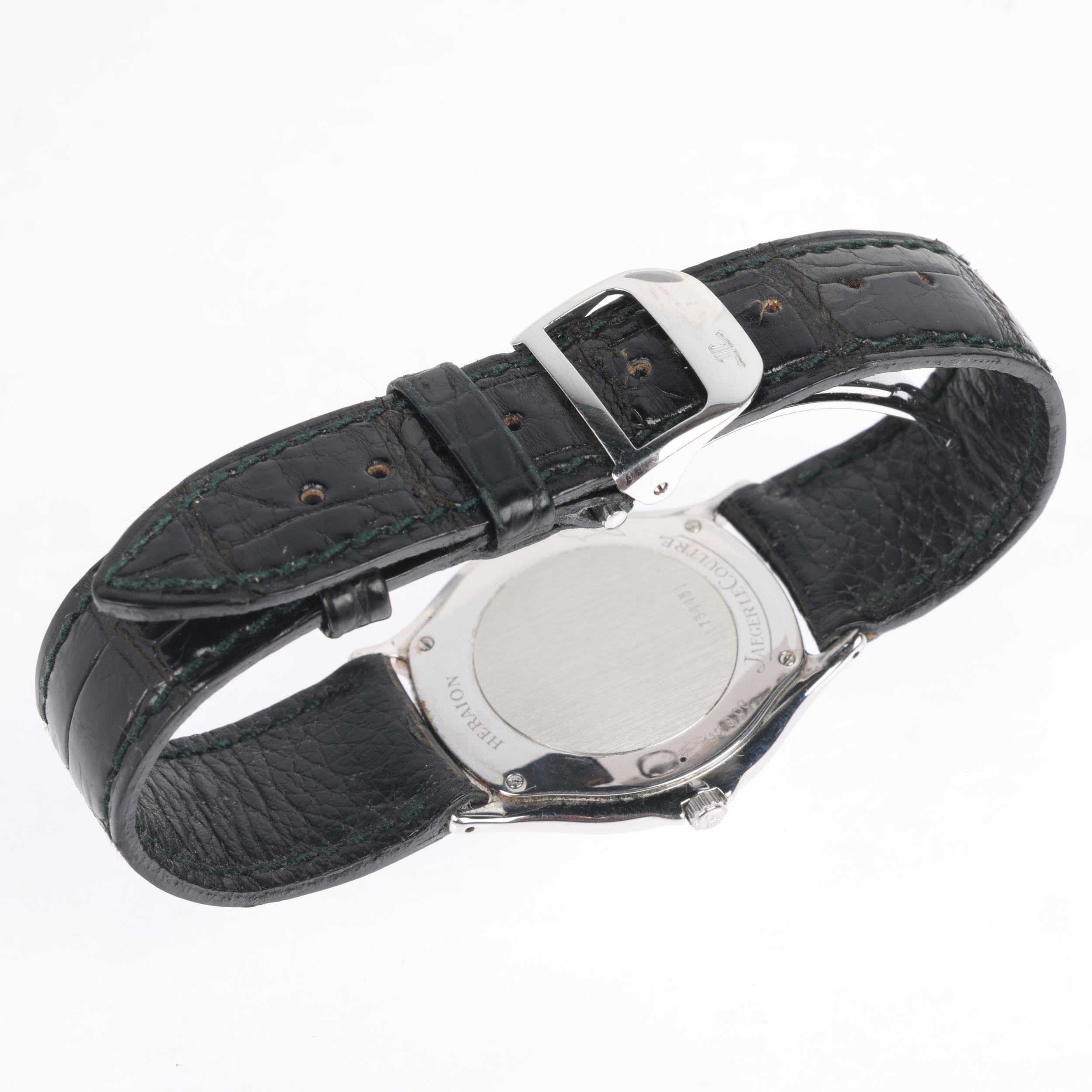 JAEGER LECOULTRE - a stainless steel Heraion quartz wristwatch, ref. 112.8.08, circa 1997, white - Bild 3 aus 5