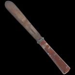 A William IV silver agate-handled knife, maker JMK, Edinburgh 1836, 20cm Blade slightly bent, worn