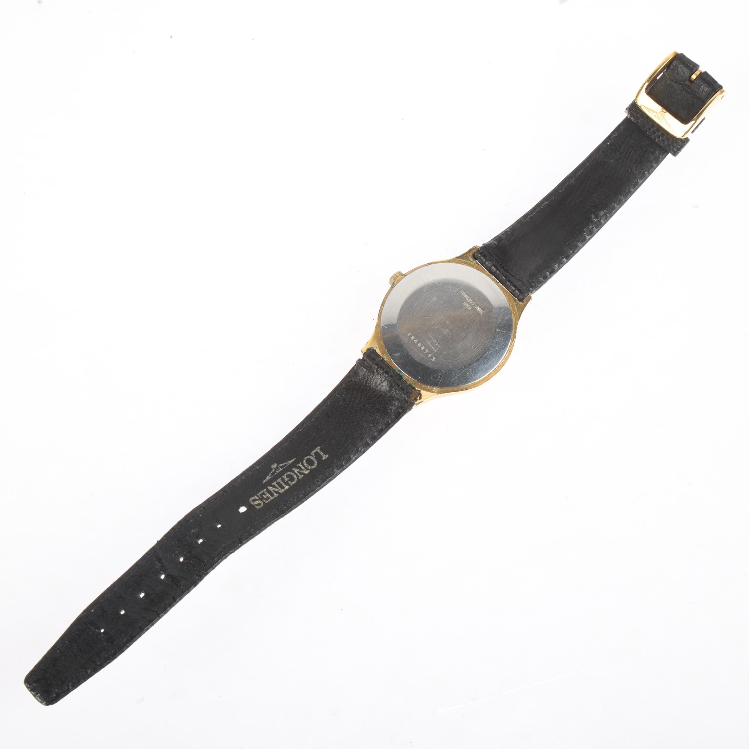 LONGINES - a gold plated stainless steel mechanical wristwatch, ref. 4427 847, circa 1970s, - Bild 3 aus 5