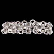 A Danish silver Viking Revival openwork bracelet, band width 20.9mm, internal circumference 16cm,