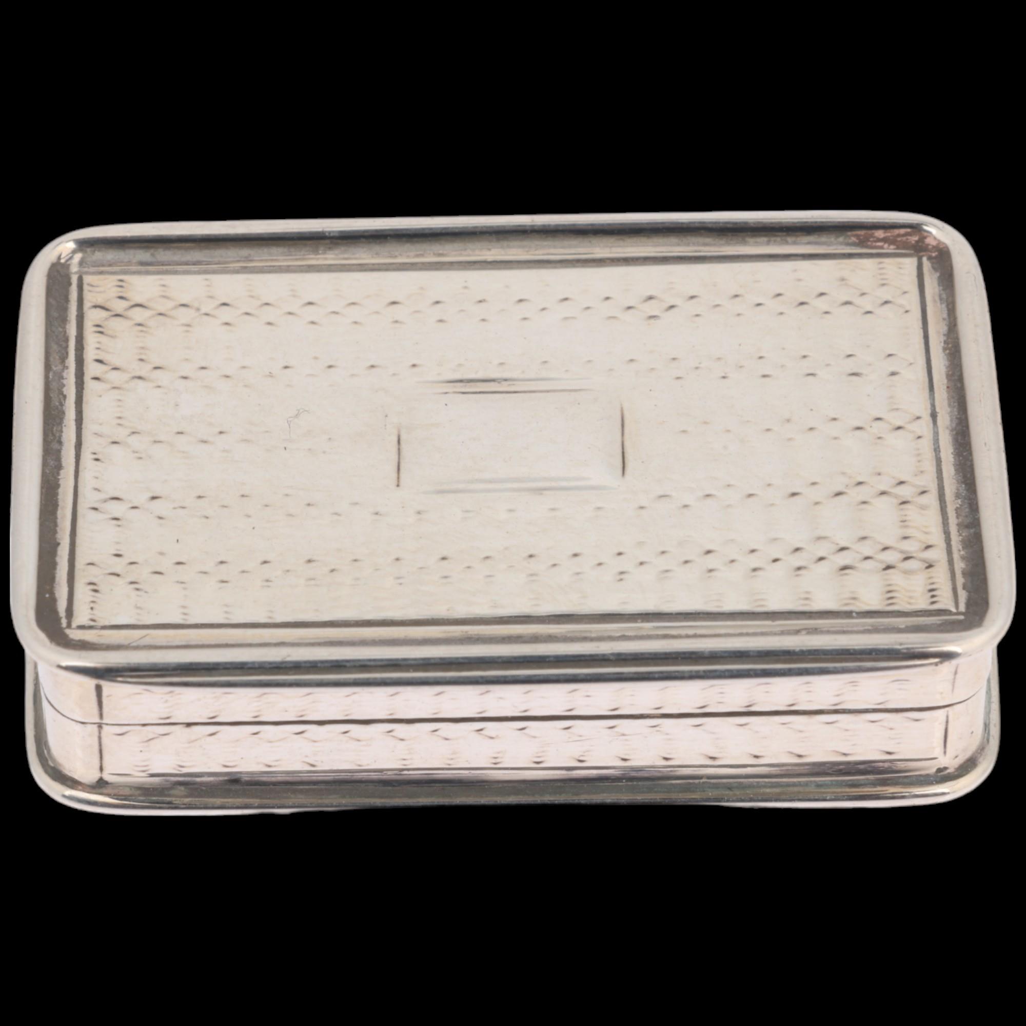 A William IV silver vinaigrette, Nathaniel Mills, Birmingham 1836, rectangular form, with allover