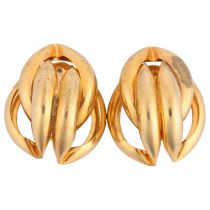 A pair of 9ct gold abstract earrings, with stud fittings, 22.3mm, 2.9g No damage or repair, full