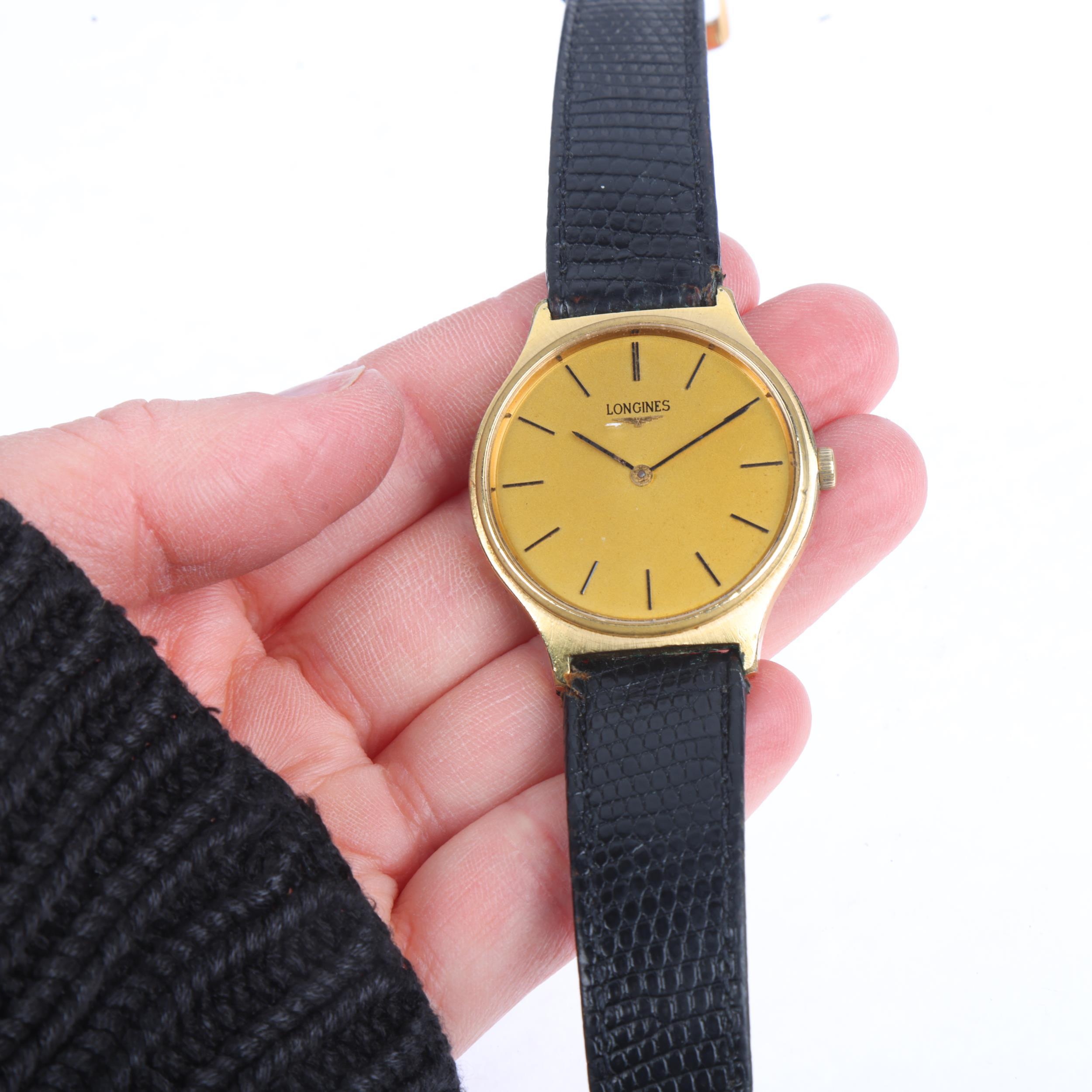 LONGINES - a gold plated stainless steel mechanical wristwatch, ref. 4427 847, circa 1970s, - Bild 5 aus 5