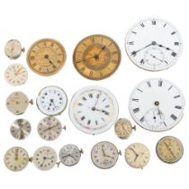 A quantity of loose wristwatch and pocket watch movements, including Tudor Royal, Omega, Tissot, etc