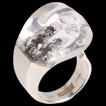 BJORN WECKSTROM for LAPPONIA - a Finnish modernist sterling silver and acrylic 'Man In The Cosmos'