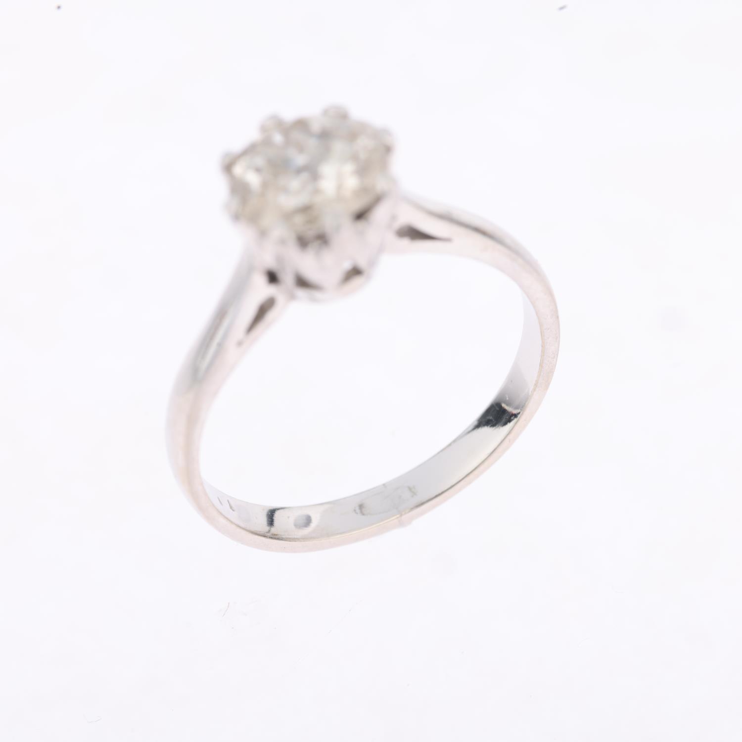 An early 20th century 1ct solitaire diamond ring, claw set with oval old-cut diamond, colour - Image 3 of 4