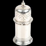 A George V silver lighthouse sugar caster, Garrard & Co Ltd, London 1913, 9cm, 2.4oz A few light