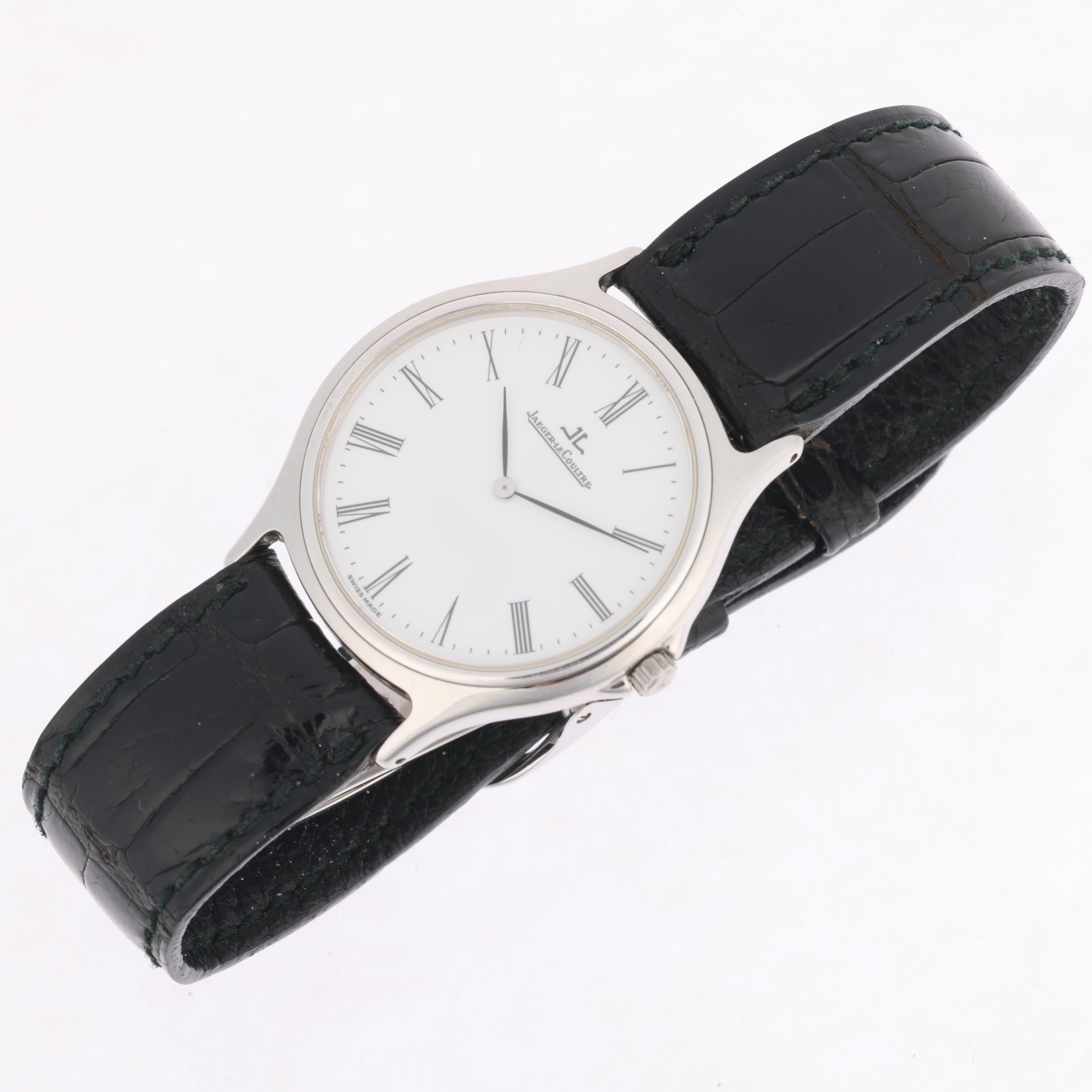 JAEGER LECOULTRE - a stainless steel Heraion quartz wristwatch, ref. 112.8.08, circa 1997, white - Bild 2 aus 5