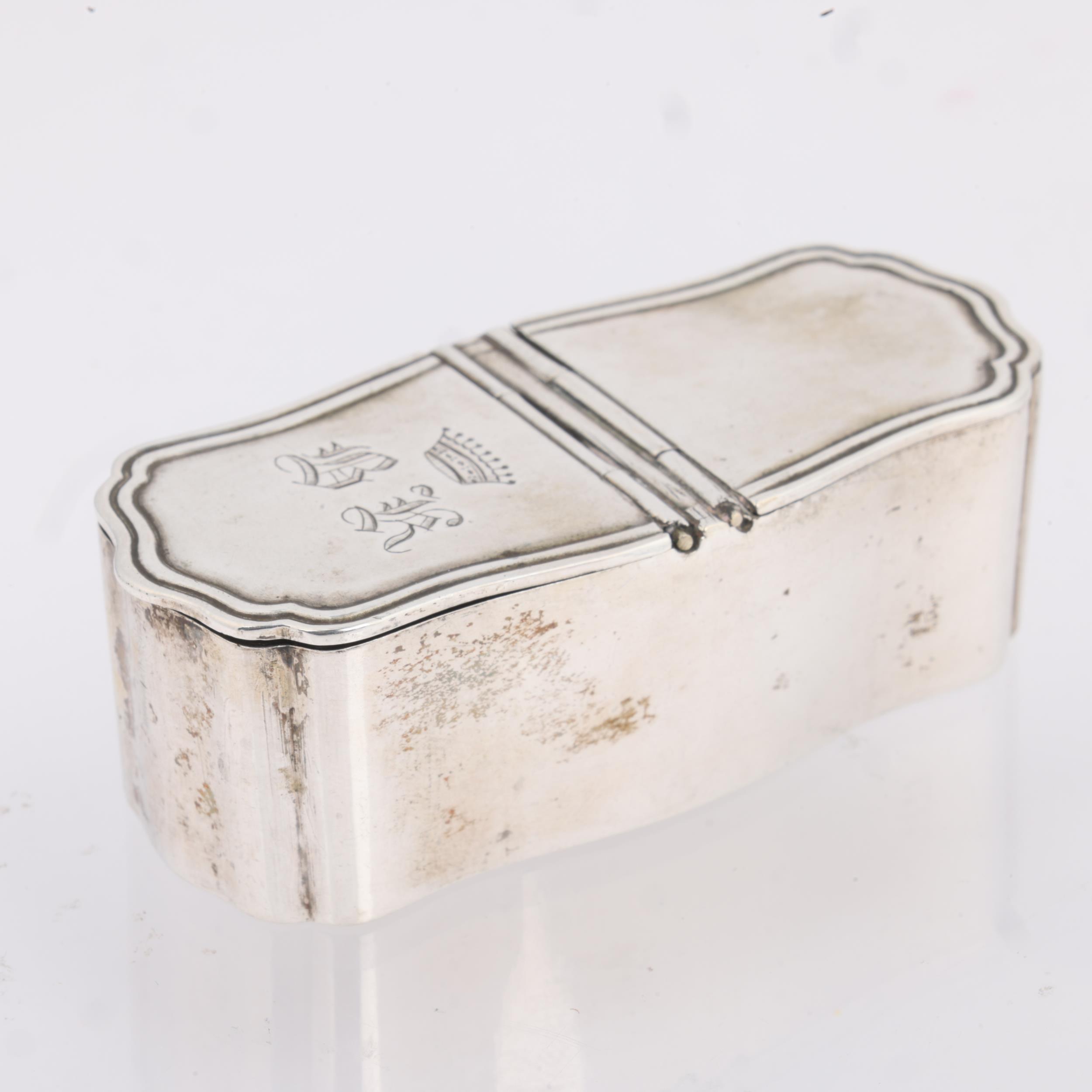 ROYAL INTEREST - a 19th century Austrian silver double-lidded box, marks possibly for Josef - Image 2 of 3