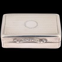 A William IV silver vinaigrette, possibly William Hunter, London 1837, rectangular form, with