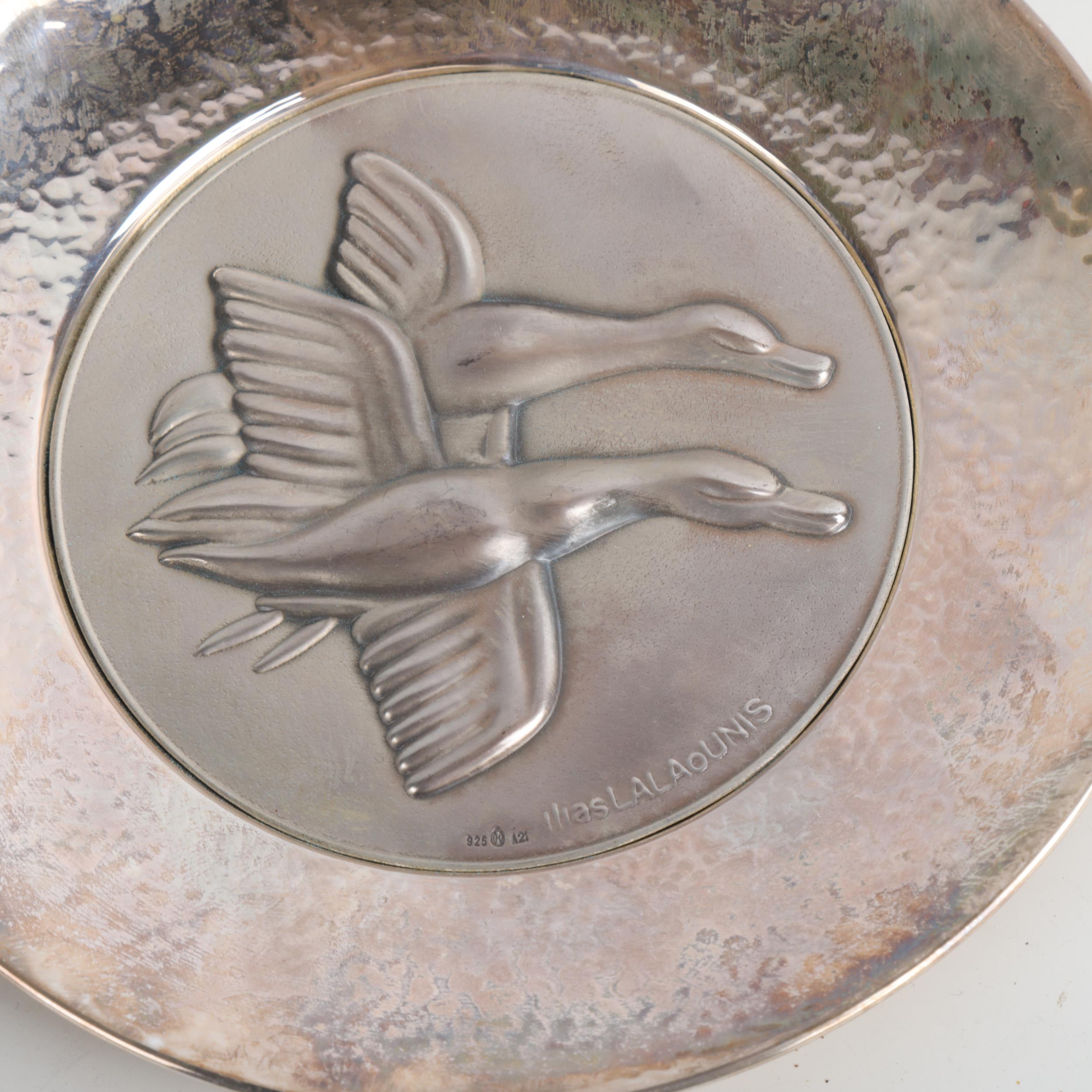 ILIAS LALAOUNIS - a Greek sterling silver 'Mallards' dish, 14cm, 4.6oz, boxed New and unused - Image 2 of 3